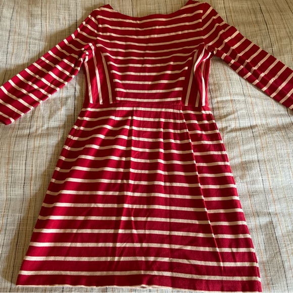 Pink and white striped long sleeve dress - Picture 2 of 5